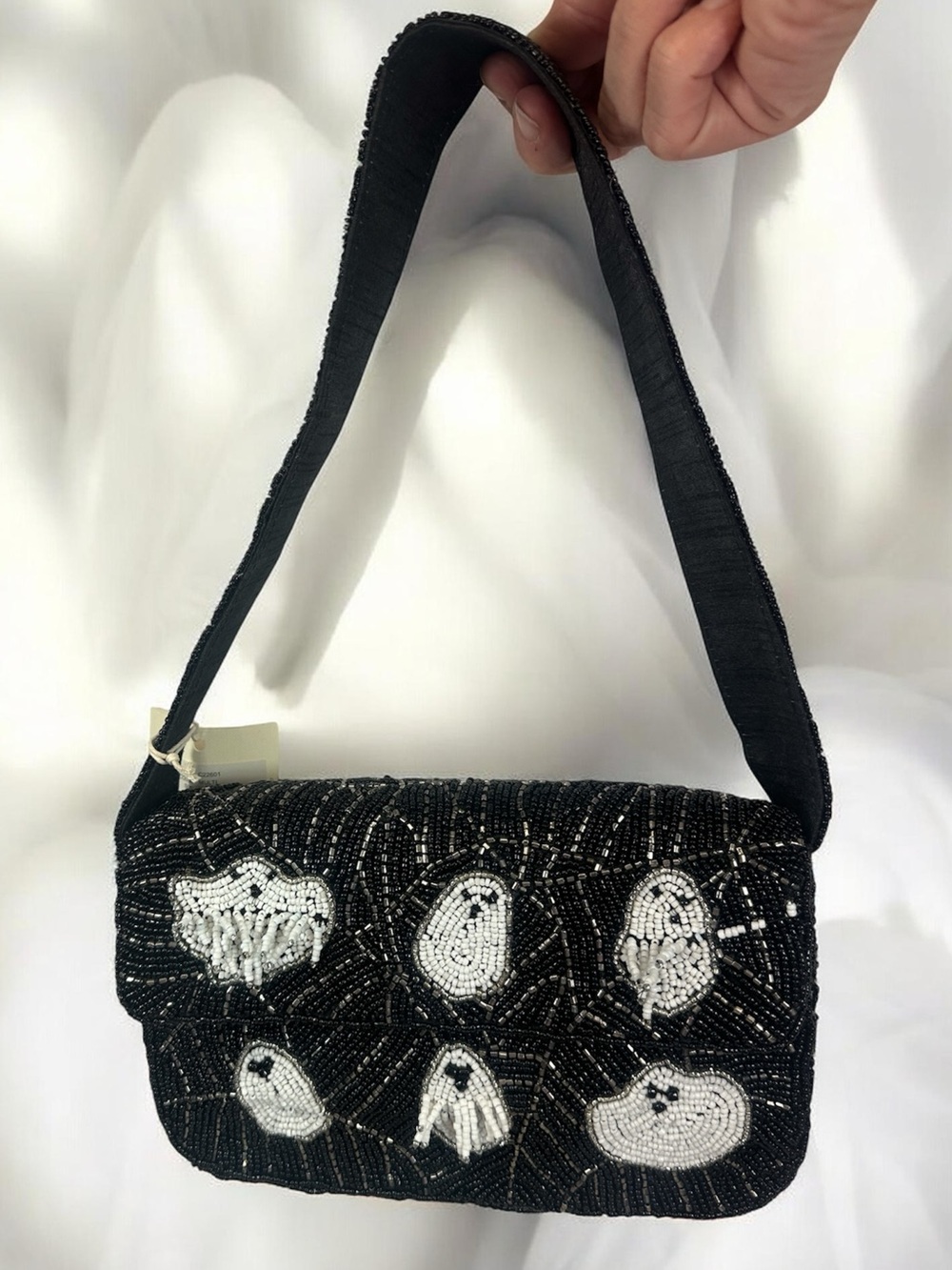 SOL AND MER Viral Ghost Beaded Shoulder Bag
Halloween Purse Black NWT
